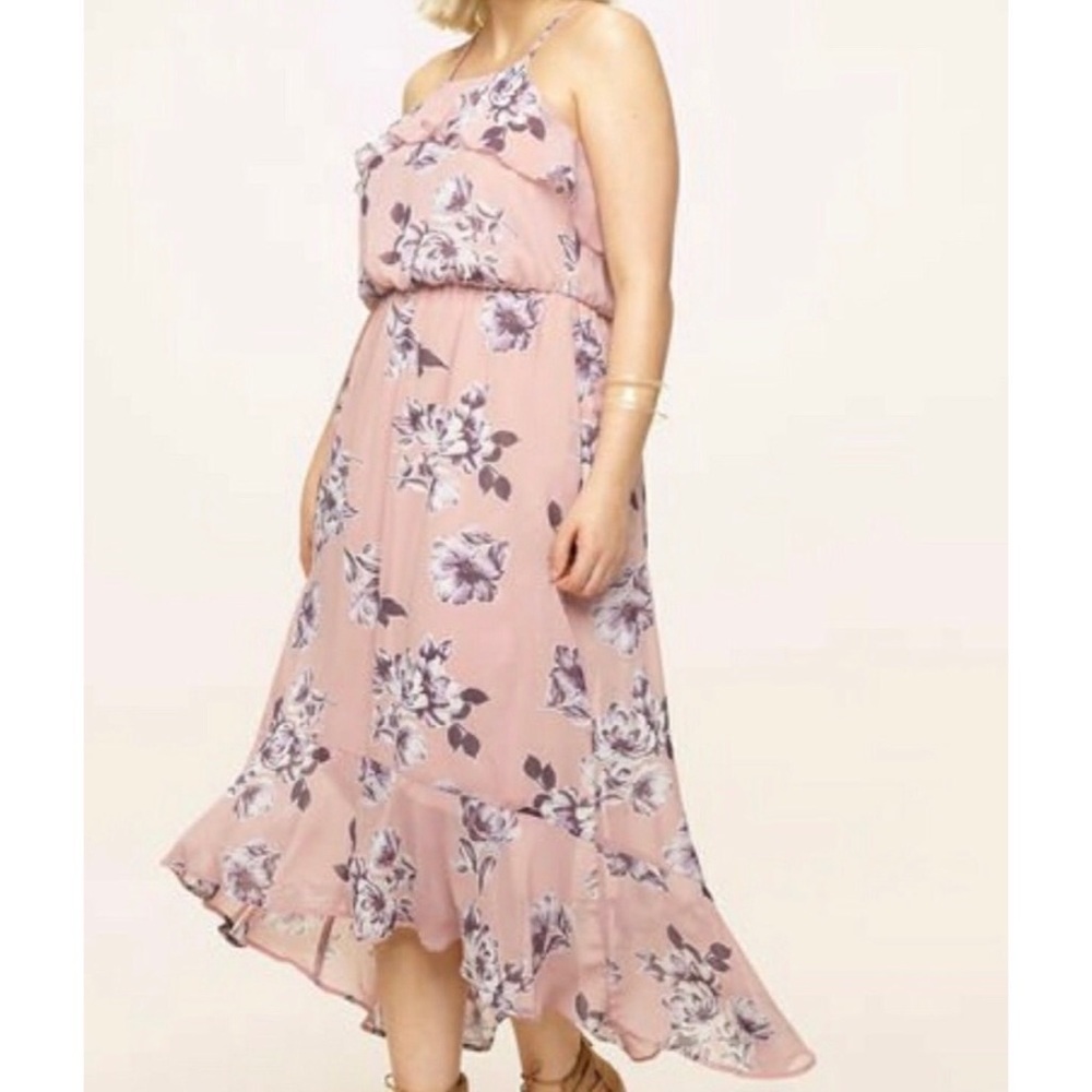 Floral hi lo maxi dress